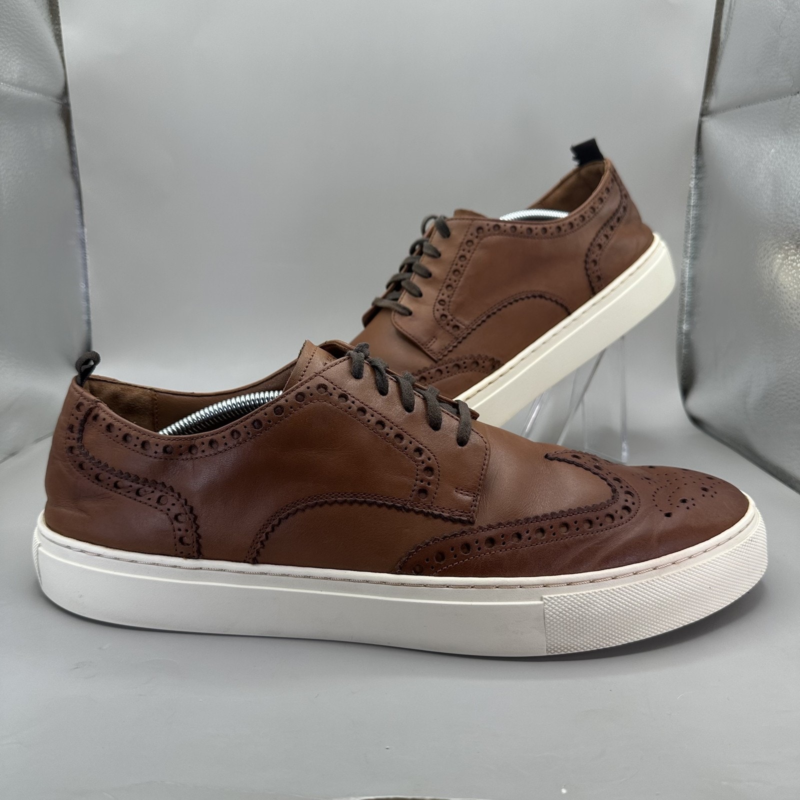 Cole Haan Grand Winslow Shoes Mens Size 13 Brown Leather Wingtip Sneakers C35600